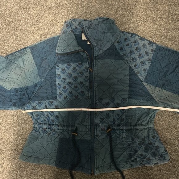 Cleobella Quilted Patchwork Lightweight Jacket Indigo Womens Size Small - Picture 14 of 14